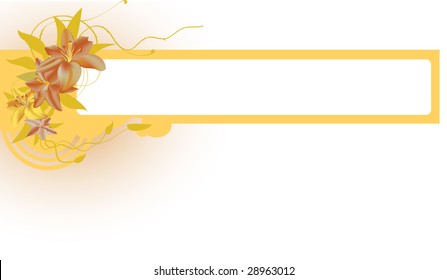 Vector illustration of elegant floral border