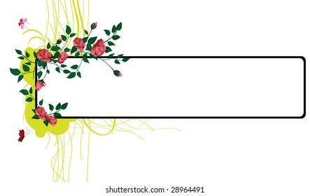 Vector illustration of elegant floral frame