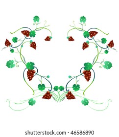 Vector illustration of elegant floral frame