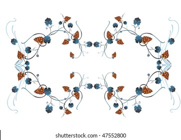 Vector illustration of elegant floral frame