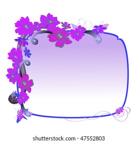 Vector illustration of elegant floral frame