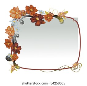 Vector illustration of elegant floral frames