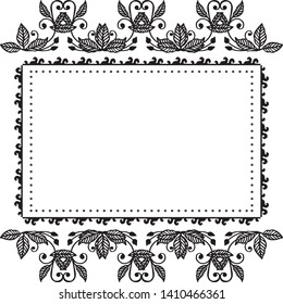 Vector illustration elegant flower frame for greeting card