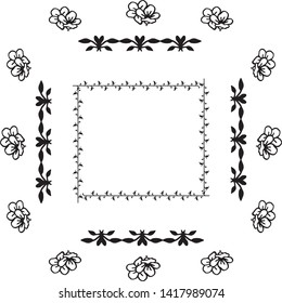 Vector illustration elegant flower frame for ornate of banner