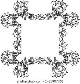 Vector illustration elegant flower frame for design banner