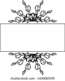 Vector illustration elegant flower frame for modern greeting card
