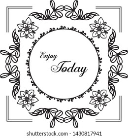 Vector illustration elegant flower frame for decoration card