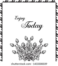 Vector illustration elegant flower frame for various card