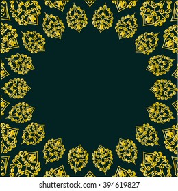 Vector illustration of elegant, gentle background for a card. Wedding illustration mandala in the Islamic, ethnic style.