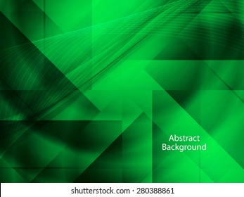 Vector illustration of elegant green color background with polygonal shapes.