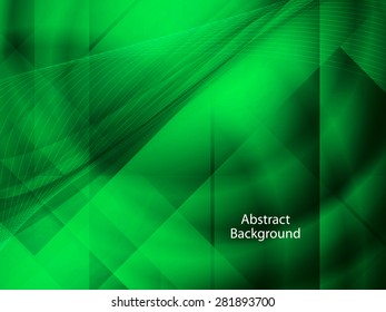 Vector illustration of elegant green color background with polygonal shapes.