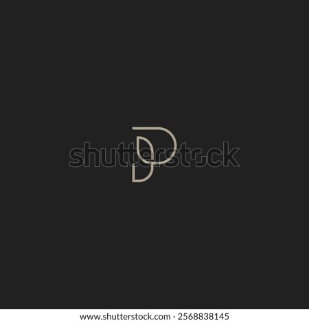 vector illustration of elegant letter P