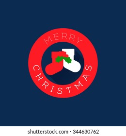 vector illustration, elegant minimalist socks icon