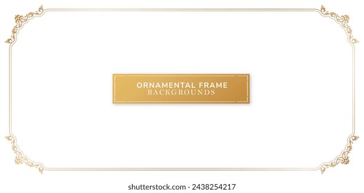 Vector illustration Elegant ornamental border frame with place for your text. Luxury template for wedding invitations and greeting cards, stationery design material, deck screen printing, paper crafts