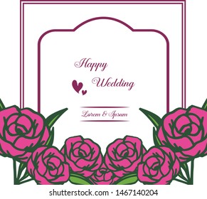 Vector illustration elegant purple flower frame with writing i love you mom