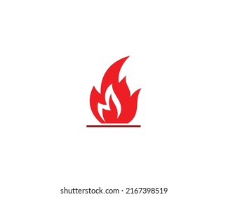 Vector illustration of with an elegant red burning flame