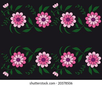 Vector illustration of elegant retro floral motif wallpaper pattern