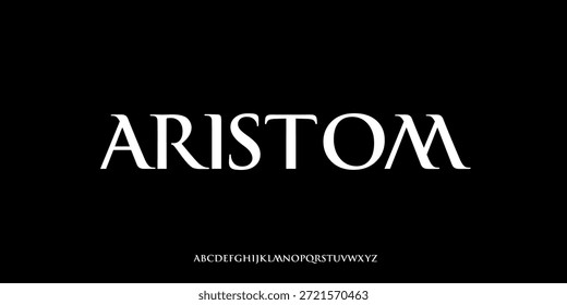 Una Ilustración vectorial de un elegante alfabeto de estilo serif con carácter clásico y un toque lujoso. Combina proporciones de letras equilibradas, puntas de serif suaves y elegantes detalles curvos.