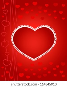 Vector illustration of elegant, stylish, romantic Valentine's Day card