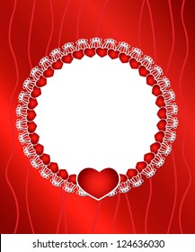 Vector illustration of elegant, stylish, romantic Valentine's Day card