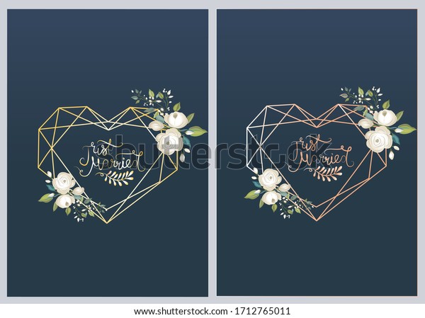 Vector\
illustration. \
Elegant wedding invitation\
card