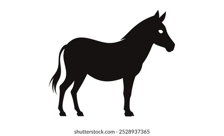 Ilustración vectorial de una cebra elegante sobre un fondo transparente.