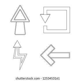 Vector illustration of element and arrow logo. Collection of element and direction vector icon for stock.