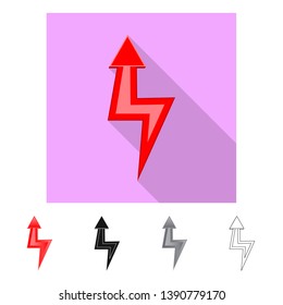 Vector illustration of element and arrow logo. Set of element and direction vector icon for stock.