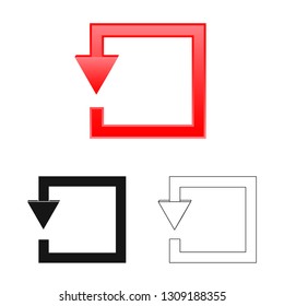 Vector illustration of element and arrow sign. Set of element and direction stock vector illustration.