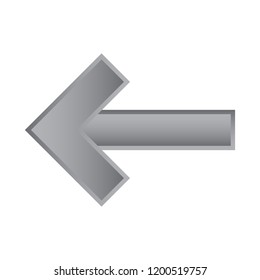 Vector illustration of element and arrow symbol. Collection of element and direction stock symbol for web.