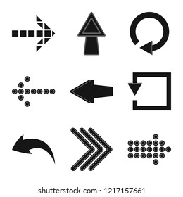 Vector illustration of element and arrow symbol. Collection of element and direction vector icon for stock.