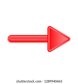 Vector illustration of element and arrow symbol. Collection of element and direction stock symbol for web.