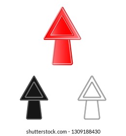 Vector illustration of element and arrow symbol. Collection of element and direction stock vector illustration.
