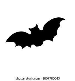Vector illustration element  with bat in doodle style. Hand drawn. Icon, symbol, logo.