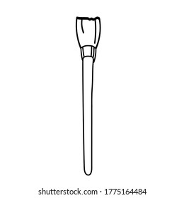 Vector illustration element  with brush in doodle style. Hand drawn. Icon, symbol, logo.