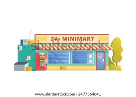 Corner of store with empty shelves