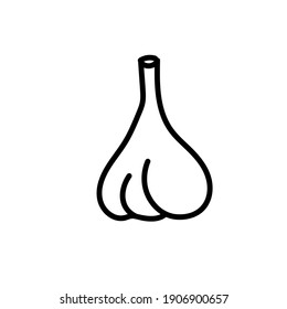 Vector illustration element  with garlic in doodle style. Hand drawn food. Icon, symbol, logo. ingredient t for cook.