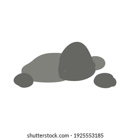 elemento de ilustración vectorial con piedras de escala de grises.