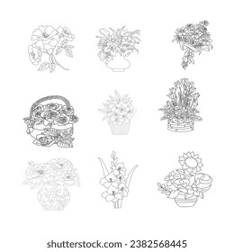 Vector Illustration element seamless background floral beauty design summer natural pattern 