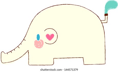 Vector illustration of an elephant