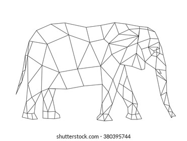 Vector illustration elephant. 
