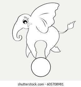 Vector illustration, elephant