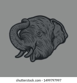 Vector illustration of an elephant animal