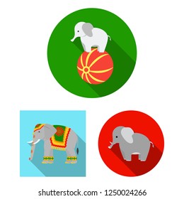 Vector illustration of elephant and asian sign. Set of elephant and elephant stock vector illustration.