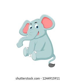 vector illustration of elephant cartoon