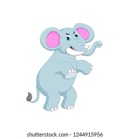 vector illustration of elephant cartoon