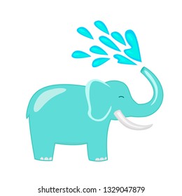 
vector illustration elephant cartoon