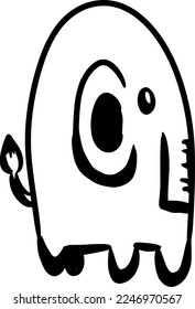 ilustración vectorial de la caricatura de elefantes
