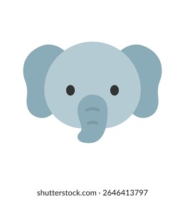 Vector illustration of a Elephant in flat style isolated in white background