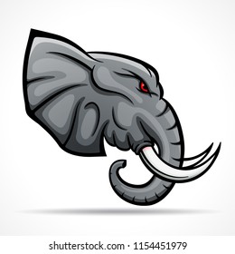 Vector illustration of elephant head mascot concept